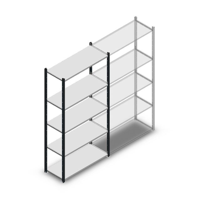 Fachbodenregal Medium Duty 2000x1000x400 mm (hxbxt) 5 Ebenen anthrazit Anfangsregal