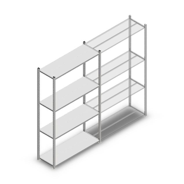 Fachbodenregal Medium Duty 2000x1150x400 mm (hxbxt) 4 Ebenen verzinkt Anfangsregal