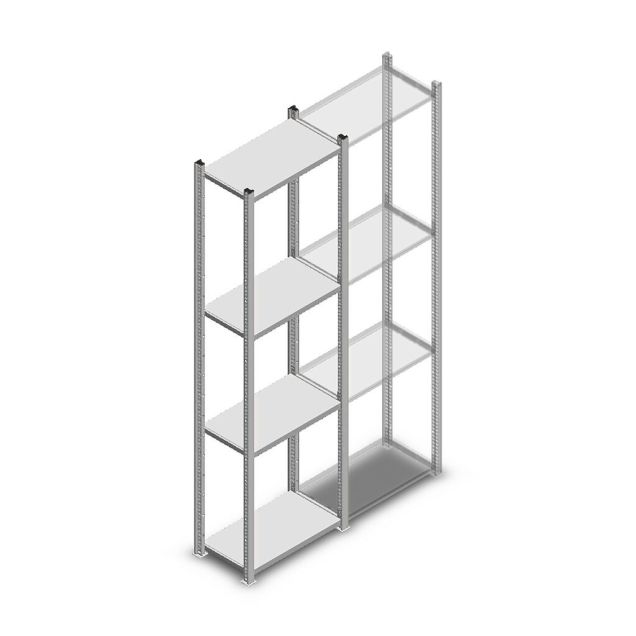 Fachbodenregal Medium Duty 2000x550x300 mm (hxbxt) 4 Ebenen verzinkt Anfangsregal