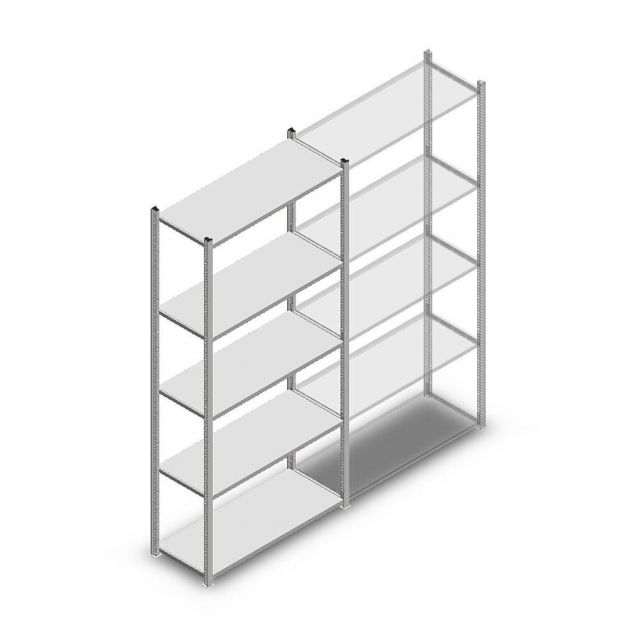 Fachbodenregal Medium Duty 2200x1000x400 mm (hxbxt) 5 Ebenen verzinkt Anfangsregal