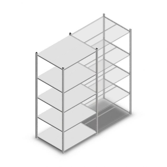 Fachbodenregal Medium Duty 2200x1000x800 mm (hxbxt) 5 Ebenen verzinkt Anfangsregal