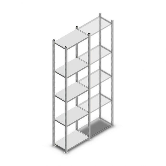 Fachbodenregal Medium Duty 2200x550x300 mm (hxbxt) 5 Ebenen verzinkt Anfangsregal