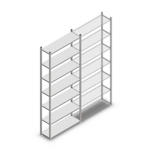 Fachbodenregal Medium Duty 3000x1000x300 mm (hxbxt) 7 Ebenen verzinkt Anfangsregal