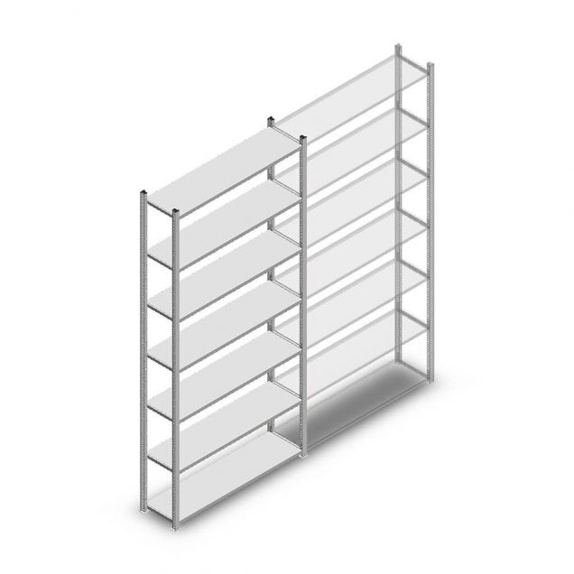 Fachbodenregal Medium Duty 3000x1150x300 mm (hxbxt) 7 Ebenen verzinkt Anfangsregal