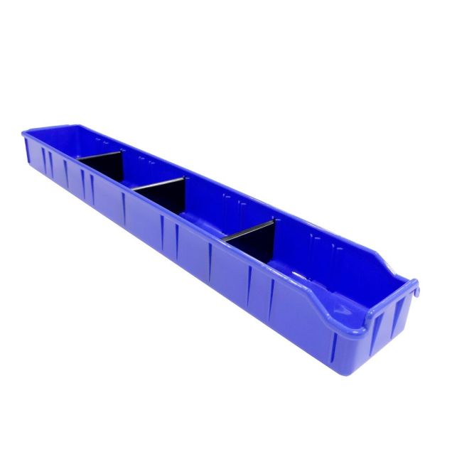 Lagerbehälter PSB 7 blau 615x100x60 mm (lxbxh) blau