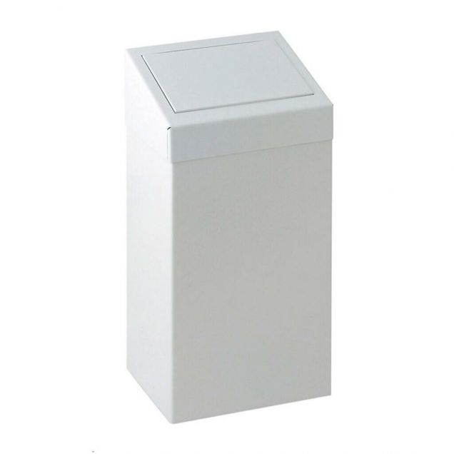 Metallene Abfallbehälter mit Pushdeckel 50 Liter