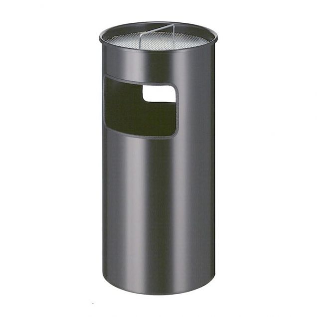 Metall-Aschenbecher-Papierkorb 50 Liter schwarz