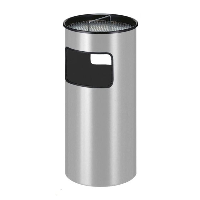 Metall-Asche-Papierbehälter 50 Liter aluminiumgrau