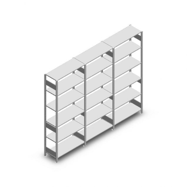 Vorteilsreihe Fachbodenregal Heavy Duty 2500x3000x400 mm (hxbxt) 6 Ebenen 150 kg