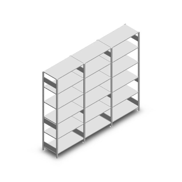 Vorteilsreihe Fachbodenregal Heavy Duty 2500x3000x500 mm (HxBxT) 6 Ebenen 150 kg