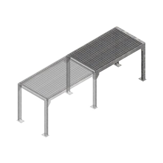 Modular erweiterbarer Ladetisch 1000x600x700 mm (HxBxT) Anbauregal