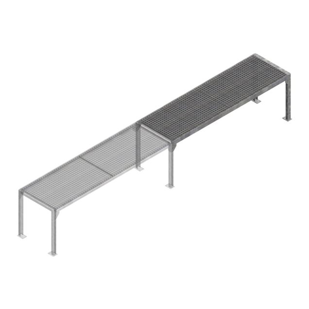 Modular erweiterbarer Ladetisch 2000x600x700 mm (HxBxT) Anbauregal