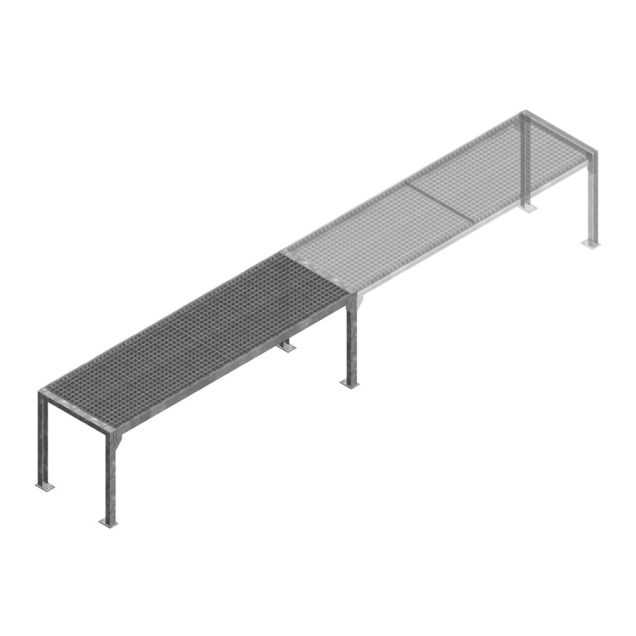 Modular erweiterbarer Ladetisch 2000x600x700 mm (HxBxT) Grundregal