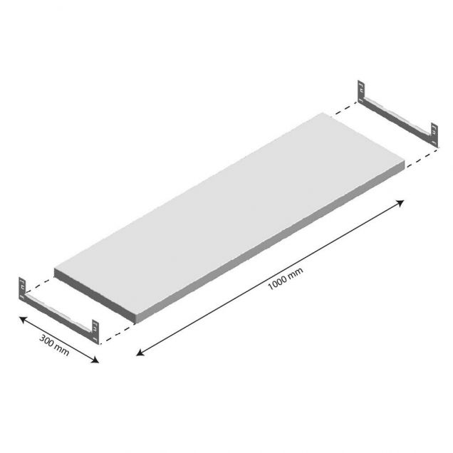 Ebene Fachboden Light Duty 1000x300mm (bxt)