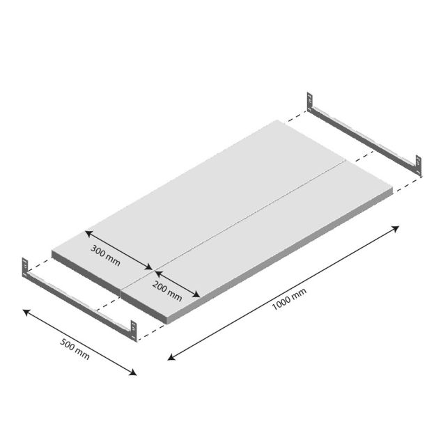 Ebene Fachboden Light Duty 1000x500mm (bxt)