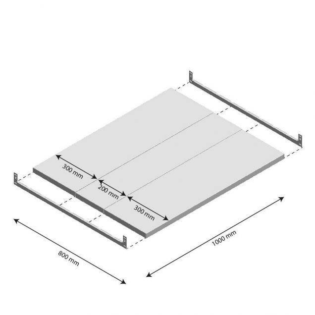 Ebene Fachboden Light Duty 1000x800mm (bxt)