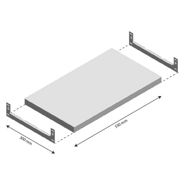 Ebene Fachboden Light Duty 550x300mm (bxt)