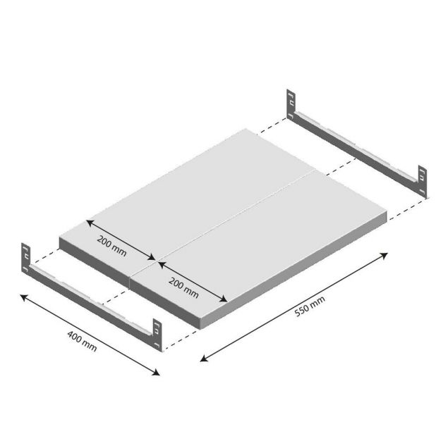 Ebene Fachboden Light Duty 550x400mm (bxt)