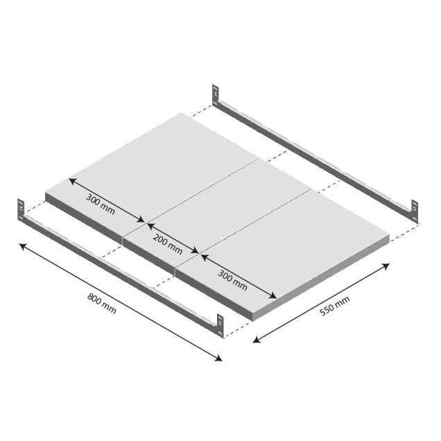 Ebene Fachboden Light Duty 550x800mm (bxt)