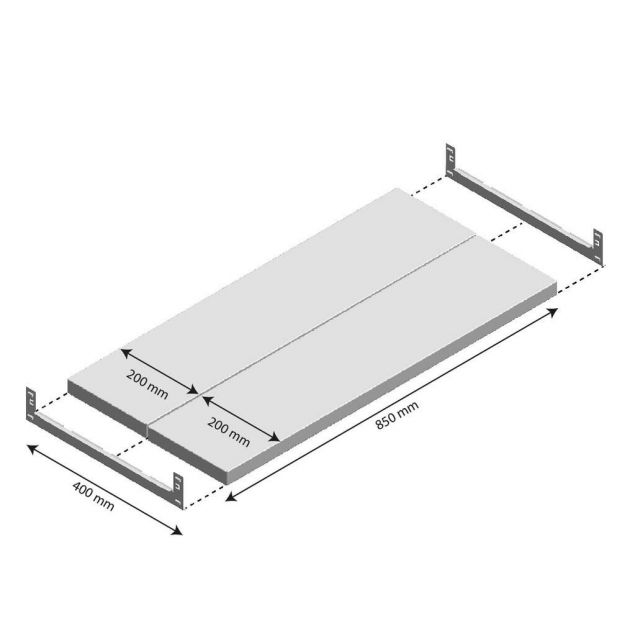 Ebene Fachboden Light Duty 850x400mm (bxt)