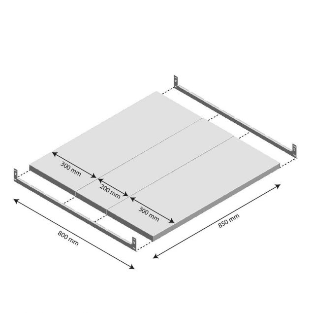 Ebene Fachboden Light Duty 850x800mm (bxt)
