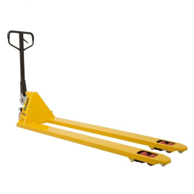 Palettenhubwagen, Hubwagen 2000 kg 2000 mm Polyurethan-Drehrollen und Polyurethan-Gabelrollen