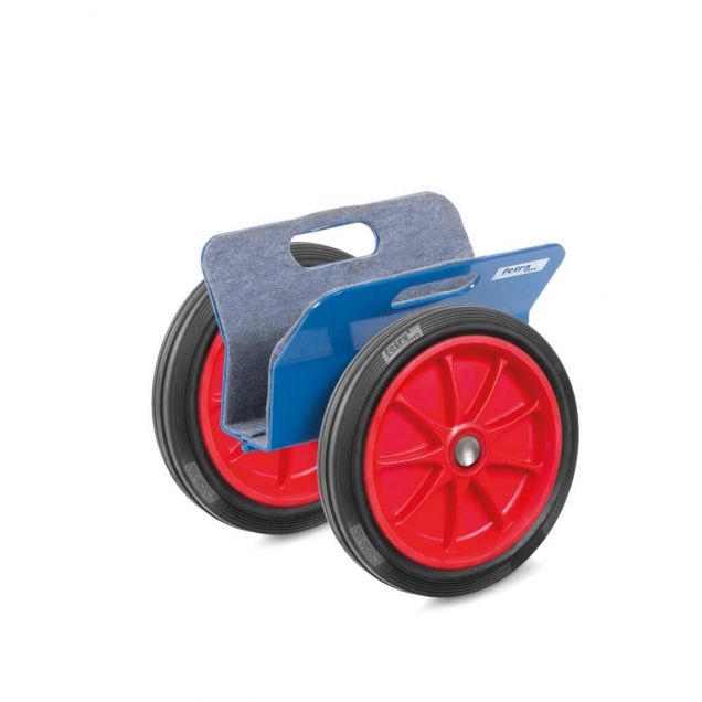 Plattenroller 250 kg 300 mm mit Gummireifen und Klemmplatten, Klemmweite 0-60 mm