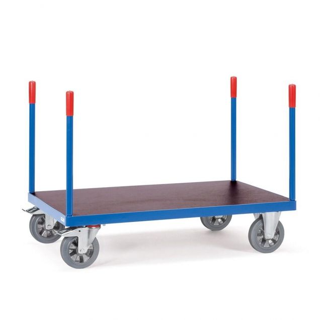 Langmaterialwagen, Schwerlastwagen 1200 kg 1200x800 mit 4 schraubbaren Rungen