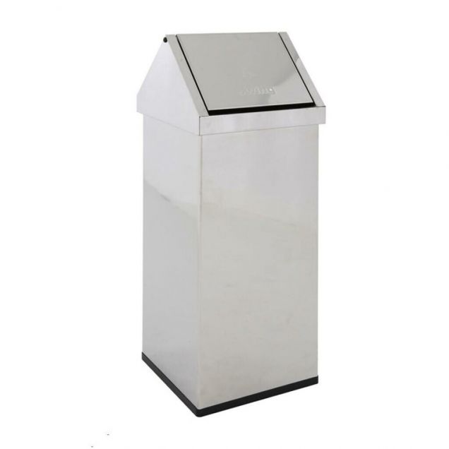 Carro Swing Abfallbehälter 110 Liter schwarz edelstahl