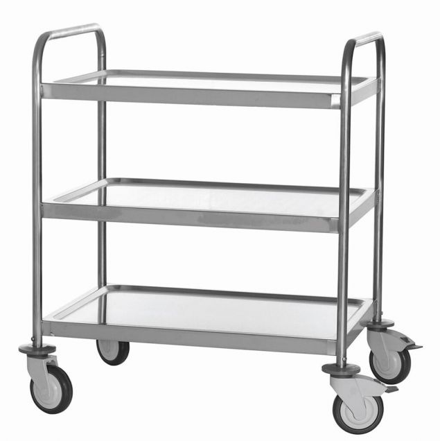 Edelstahl-Servierwagen mit 3 Etagen 1070x740x960