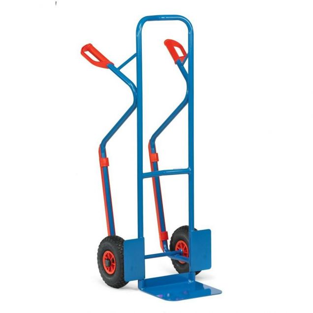 Stahlsackkarre 300 kg 1300 mm mit Luftreifen und Gleitschienen