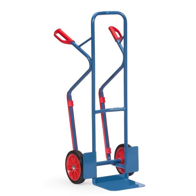 Stahlsackkarre 300 kg 1300 mm mit Gummirädern und Gleitstreifen