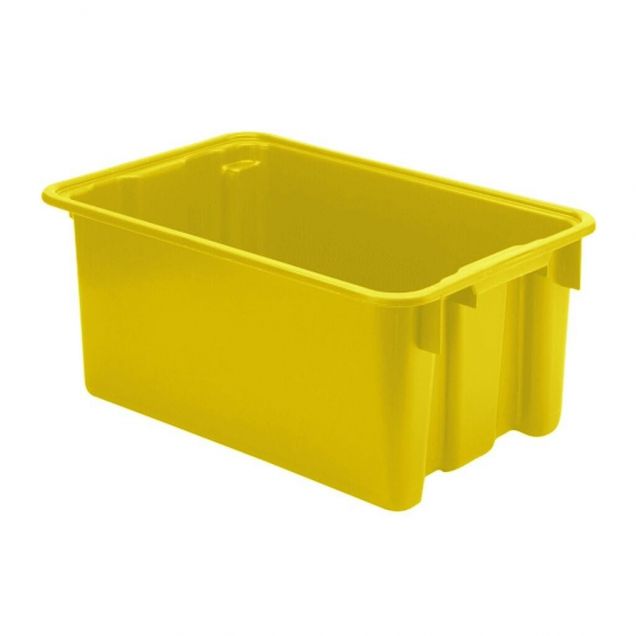 Stapelbarer, nestbarer Euronormbehälter LB 600x400x250 mm (lxbxh) gelb