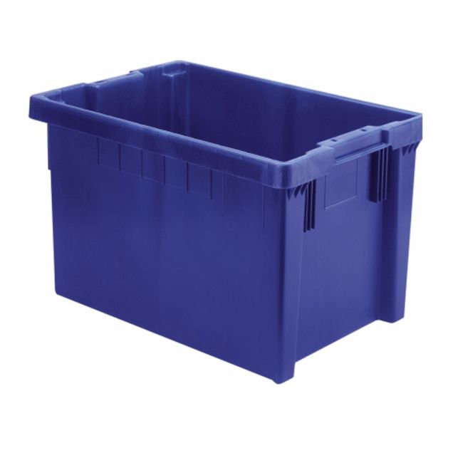 Stapelbarer, nestbarer Euronormbehälter LB 600x400x350 mm (lxbxh) blau