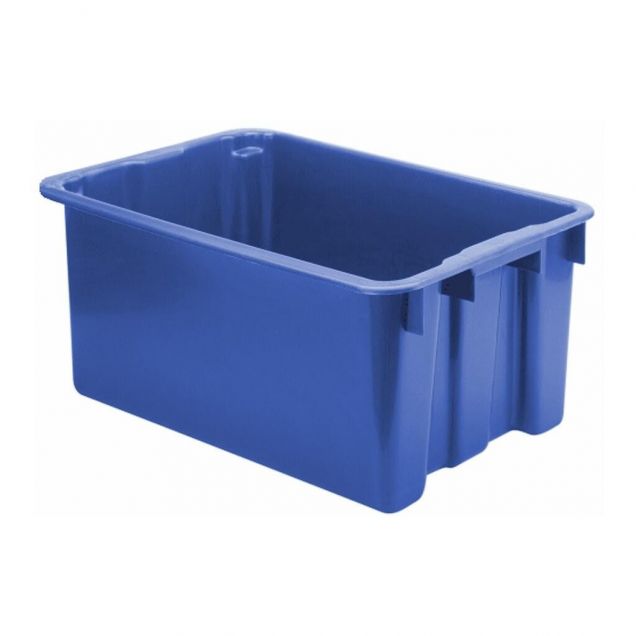 Stapelbarer, nestbarer Euronormbehälter LB 650x450x280 mm (lxbxh) blau