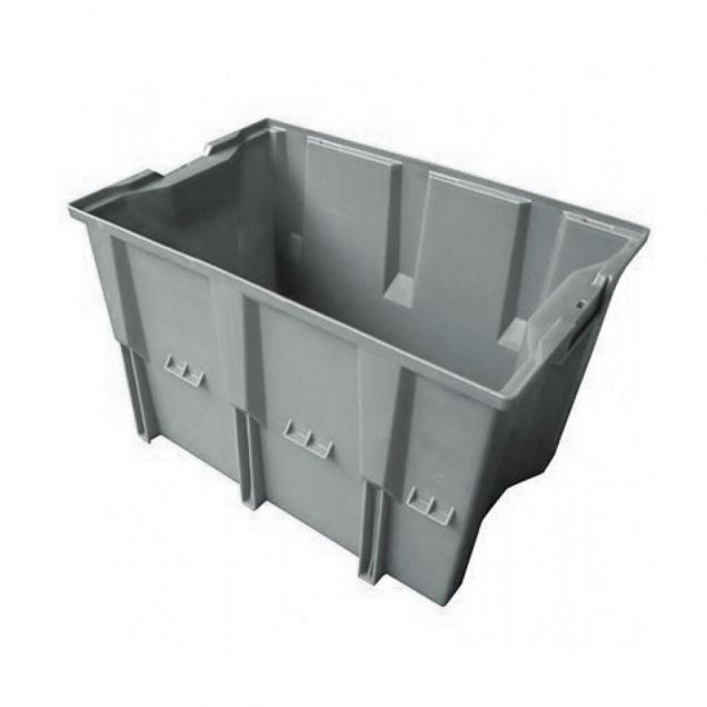 Stapelbarer, nestbarer Transportbehälter DLK1 480x312x300 mm (lxbxh) grau