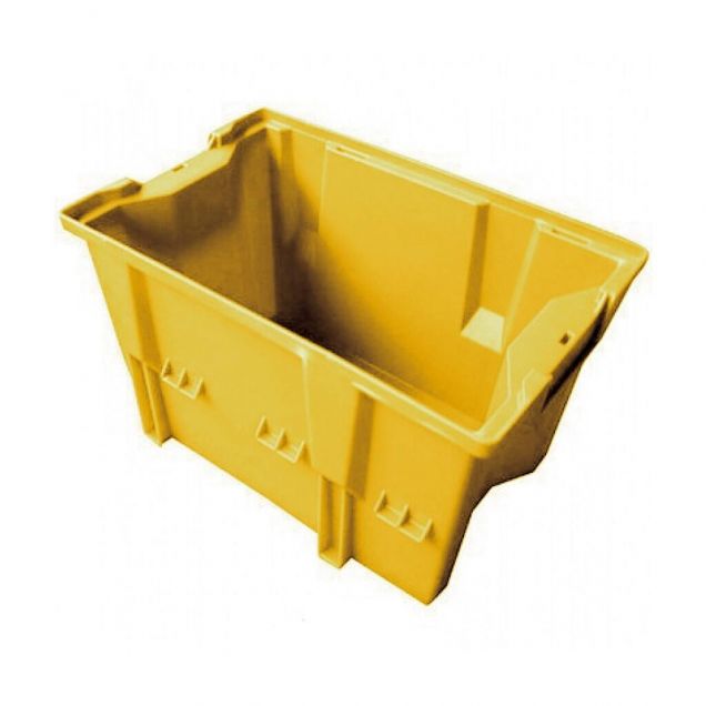 Stapelbare, nestbare Transportkiste DLK1C 480x312x200 mm (lxbxh) gelb