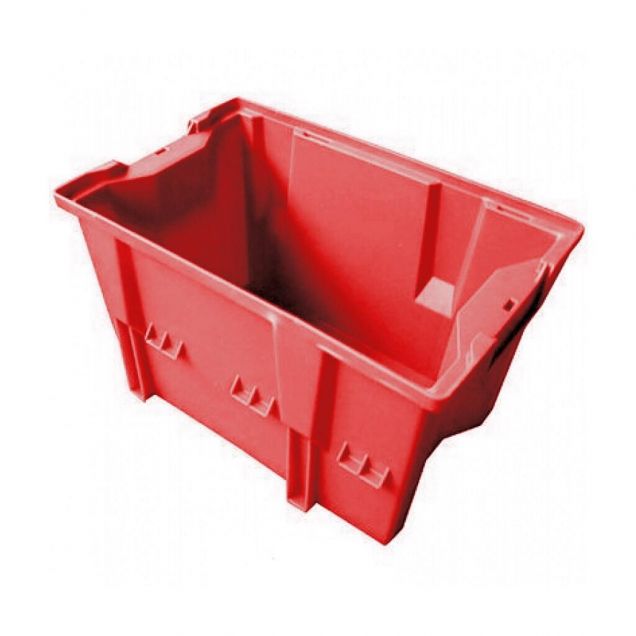 Stapelbare, nestbare Transportkiste DLK1C 480x312x200 mm (lxbxh) rot