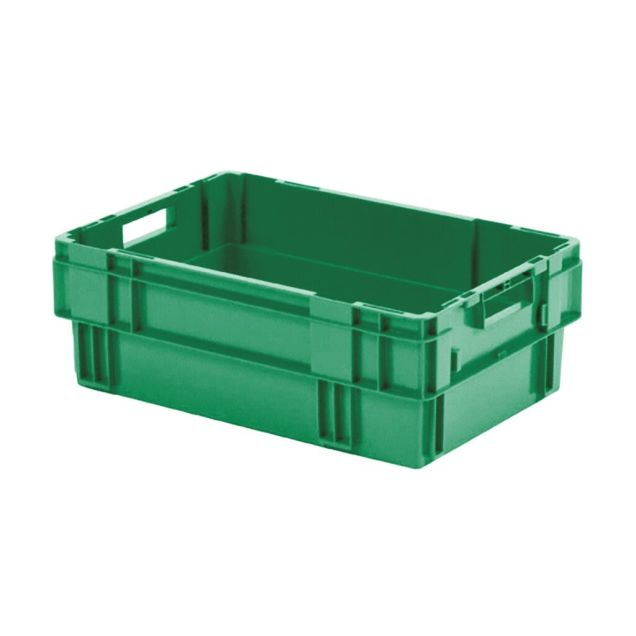 Stapelbare, nestbare Transportkiste DTK0 600x400x210 mm (lxbxh) grün