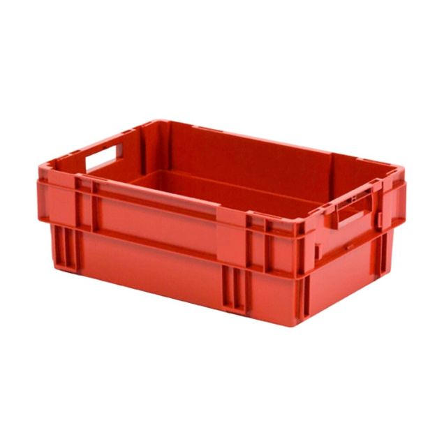 Stapelbarer, nestbarer Transportbehälter DTK0 600x400x210 mm (lxbxh) rot