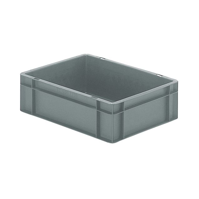 Stapelbare Transportkiste TK0 400x300x120 mm (lxbxh) grau