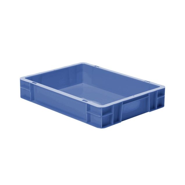 Stapelbare Transportkiste TK0 400x300x75 mm (lxbxh) blau