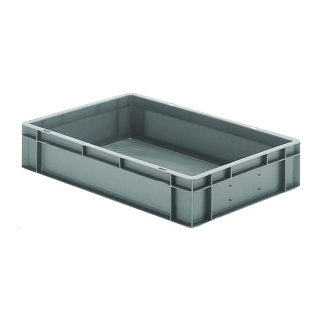Stapelbare Transportkiste TK0 600x400x120 mm (lxbxh) grau