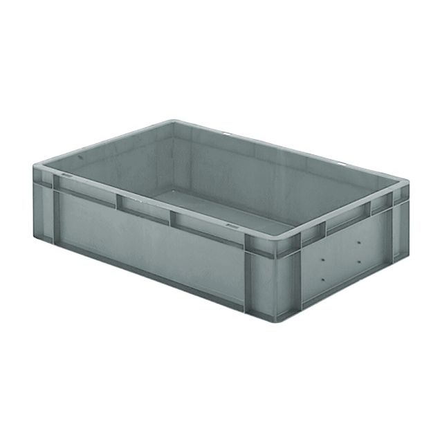 Stapelbare Transportkiste TK0 600x400x145 mm (lxbxh) grau