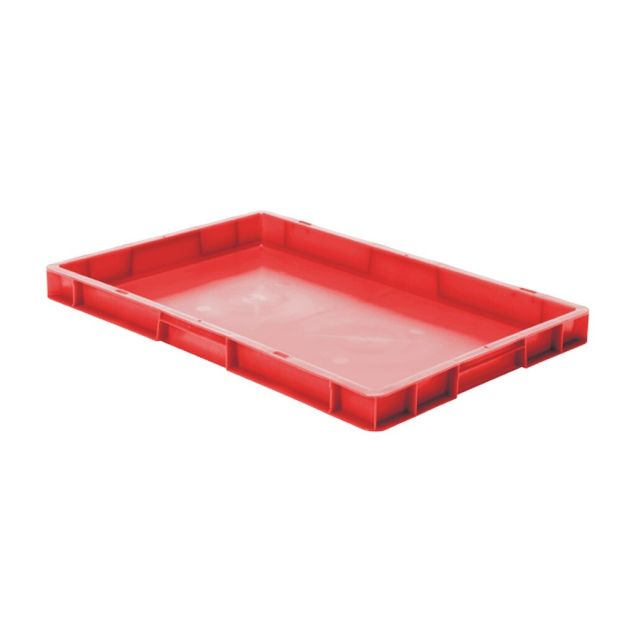 Stapelbare Transportkiste TK0 600x400x50 mm (lxbxh) rot