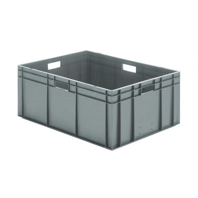 Stapelbare Transportkiste TK0 800x600x320 mm (lxbxh) grau