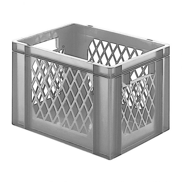 Stapelbare Transportkiste TK1 400x300x270 mm (lxbxh) grau