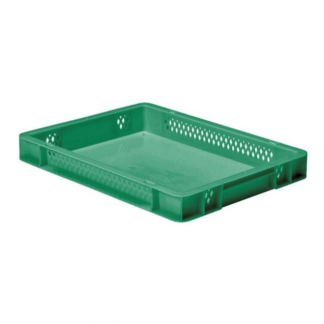 Stapelbare Transportkiste TK1 400x300x50 mm (lxbxh) grün