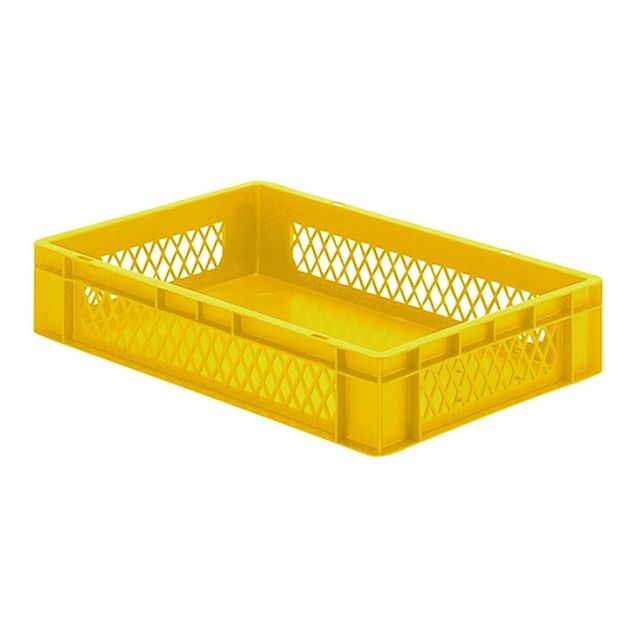 Stapelbare Transportkiste TK1 600x400x120 mm (lxbxh) gelb