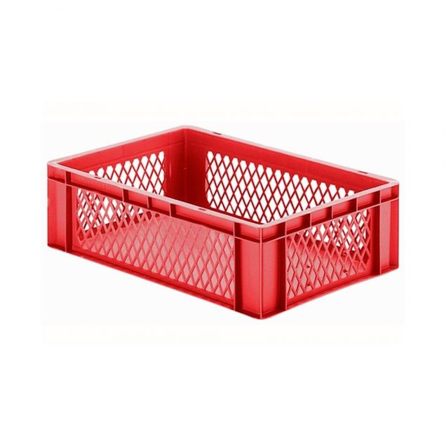 Stapelbare Transportkiste TK1 600x400x175 mm (lxbxh) rot